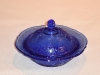 Cobalt Blue Royal Lace Butter Dish and Lid 