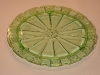 Green Doric Three Footed Cake Plate