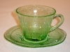 Green Royal Lace Cup and Saucer