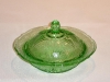 Green Royal Lace Butter Dish