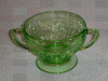 Green Sharon Cabbage Rose Sugar Bowl