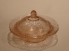 Pink Royal Lace Butter Dish 