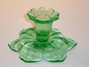 Green Lotus 2 3/4" Straight Stem Candlestick