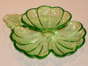 Doric Green 3 Part Candy Dish
