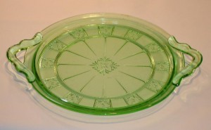 Green Doric Handled Tray