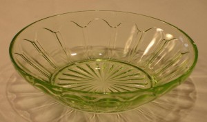 Green Colonial Knife and Fork Low Soup Bowl